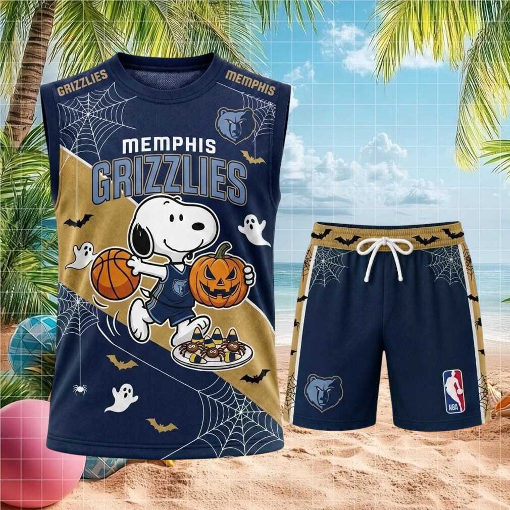 Memphis Grizzlies Snoopy Halloween Pumpkin Basketball Shirt