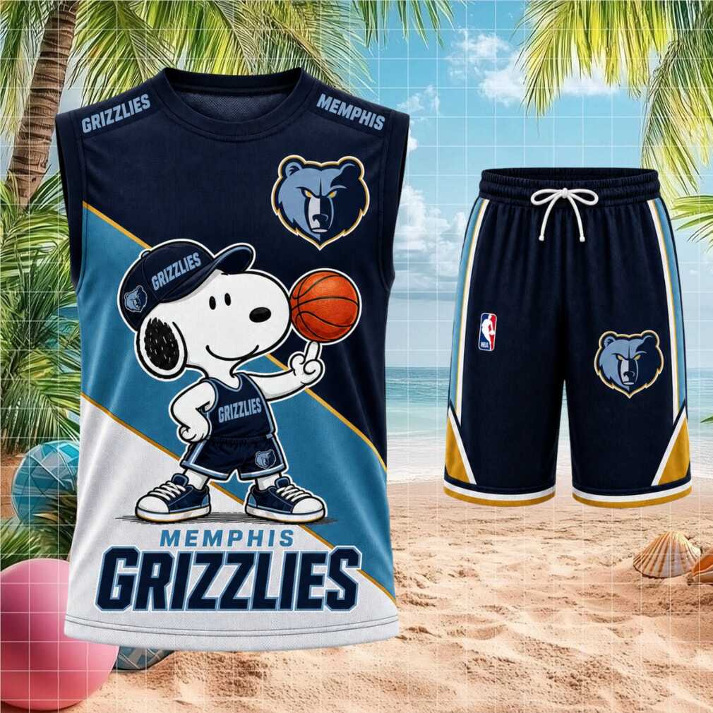 Memphis Grizzlies Snoopy Mascot Basketball Shorts Shirt