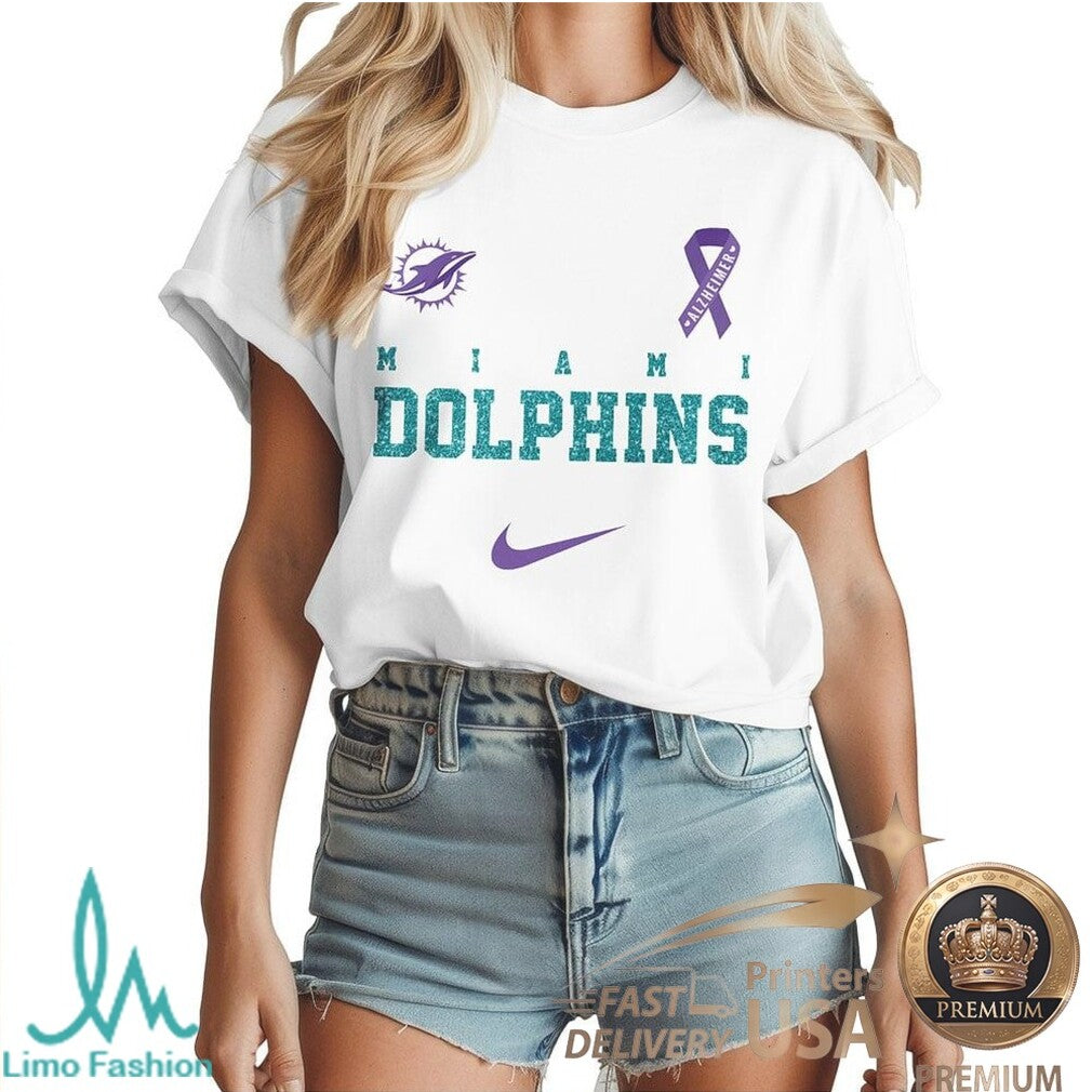 Miami Dolphins Alzheimer's Awareness I Will Remember For You T Shirt - Limotees LLC