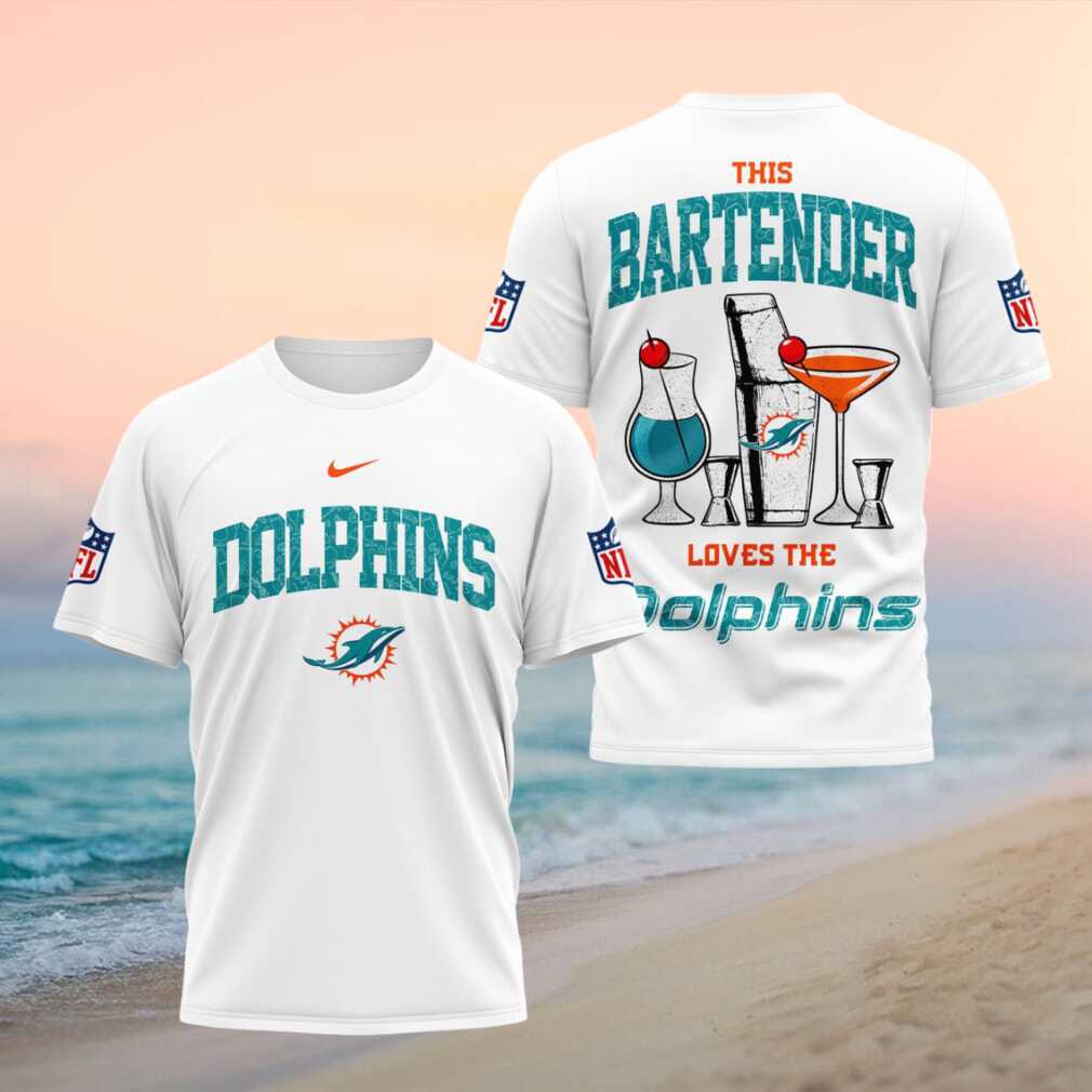 Miami Dolphins Bartender Cocktail Graphic Shirt - Limotees LLC