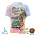 Miami Dolphins Beach Tropical Parrot Summer Men's T Shirt - Limotees LLC