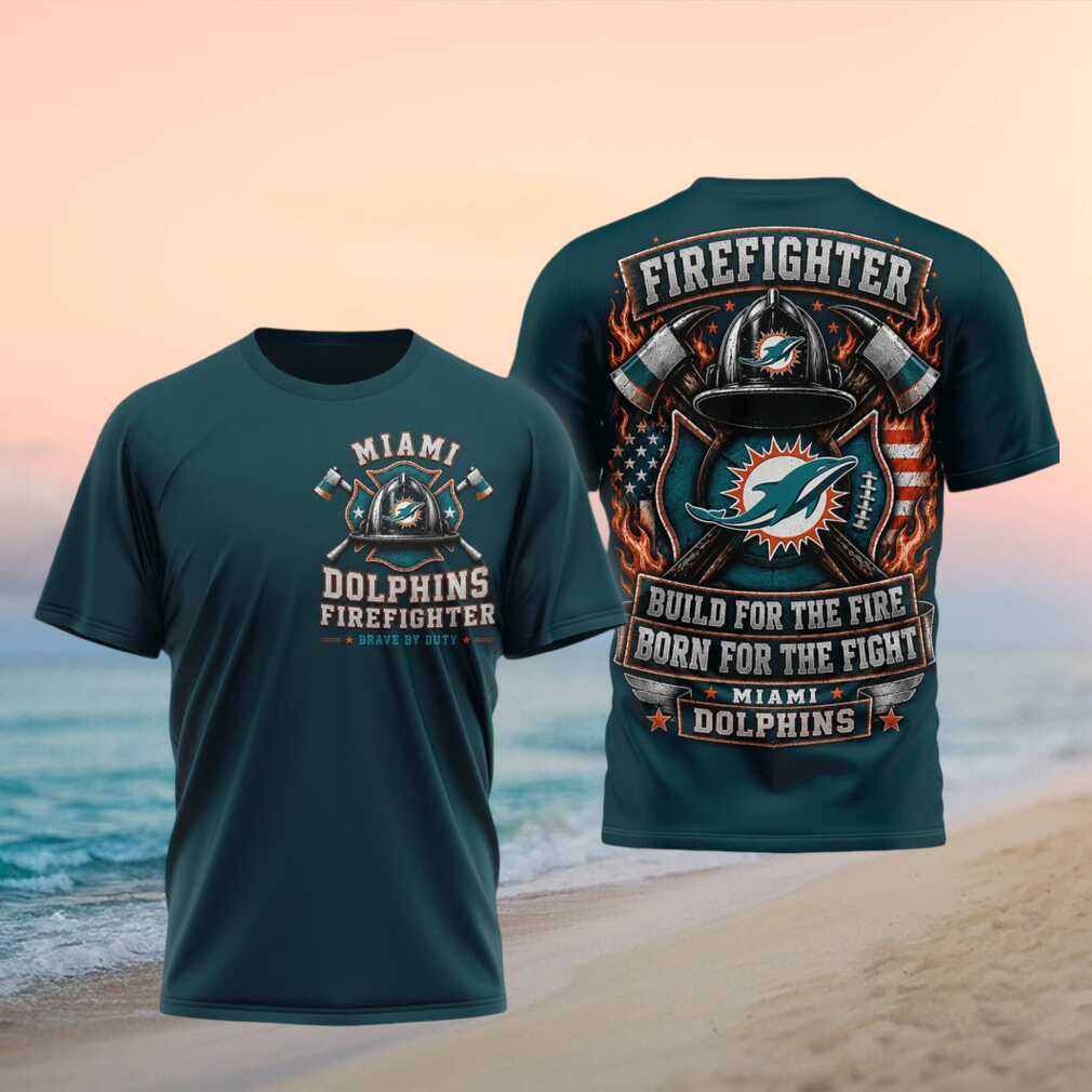Miami Dolphins Firefighter Axes And Flames Shirt - Limotees LLC