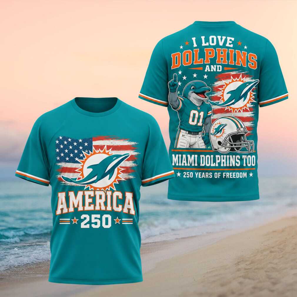 Miami Dolphins Football America 250 Years Of Freedom Patriotic NFL Team Shirt - Limotees LLC
