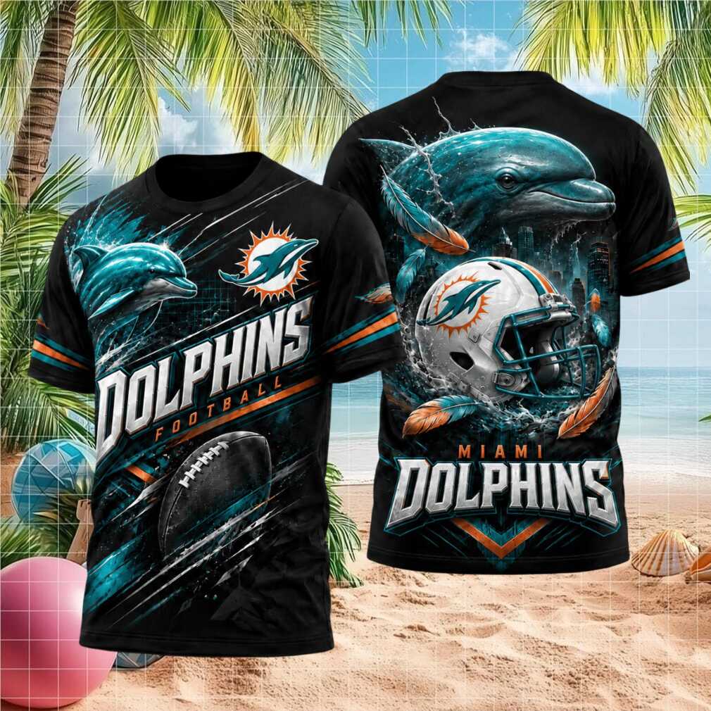 Miami Dolphins Football Aquatic Dolphin Helmet Shirt