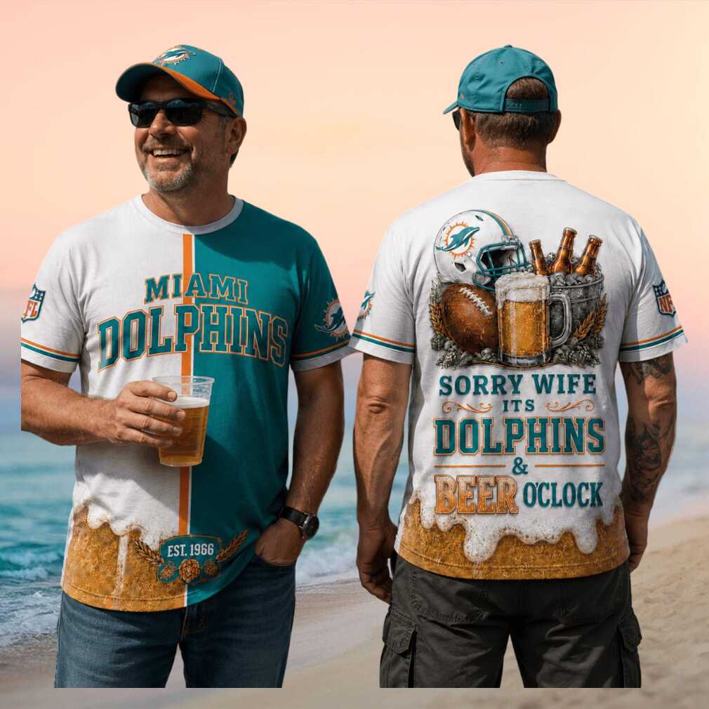 Miami Dolphins Football Beer Oclock Sports Fan Shirt
