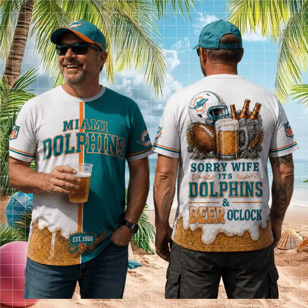 Miami Dolphins Football Beer Oclock Sports Fan Shirt