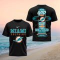 Miami Dolphins Football God First Family Second Then Dolphins Shirt