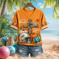 Miami Dolphins Football Pumpkin Cross Give Thanks Shirt