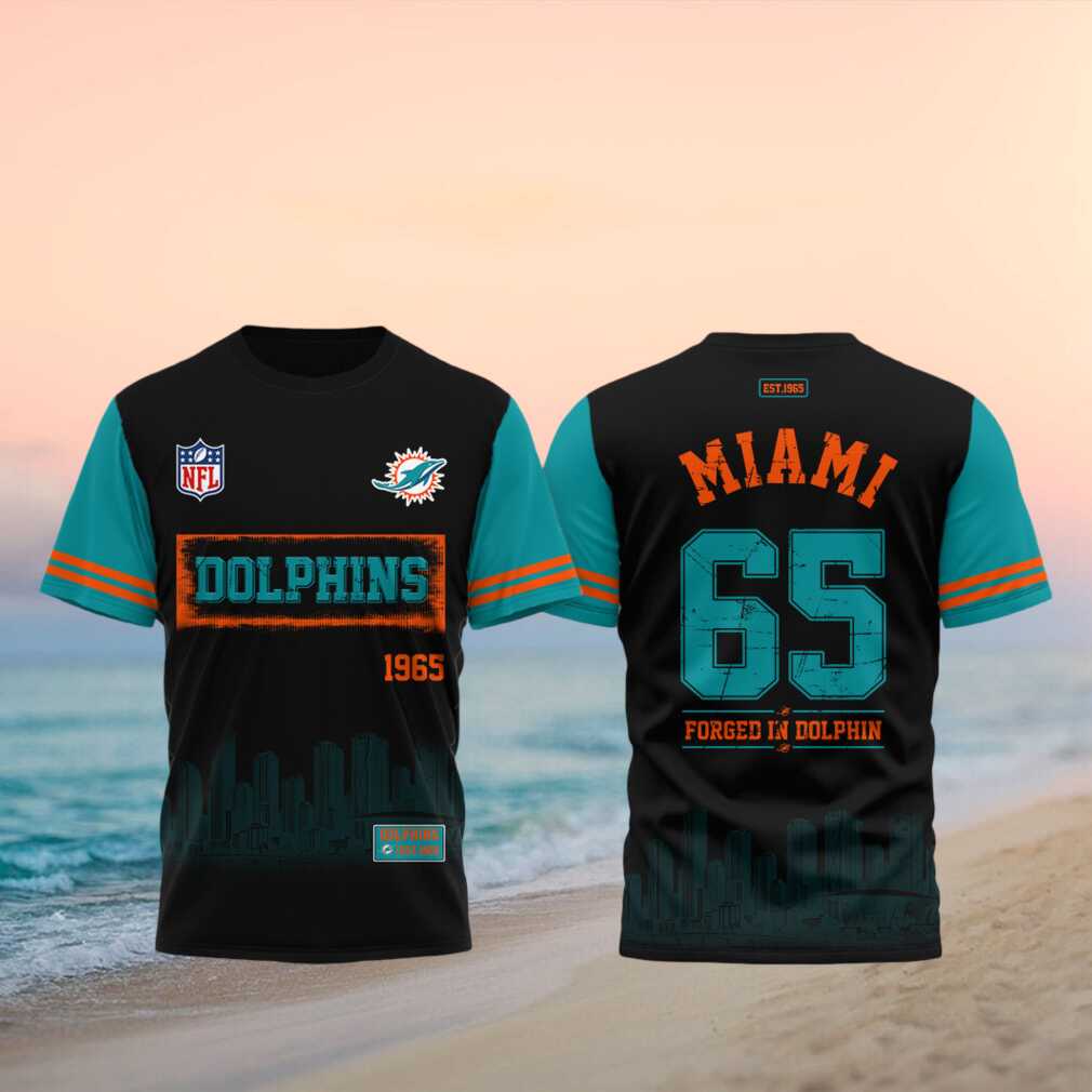 Miami Dolphins Football Skyline Est 1965 Retro Vintage Sports Fans Men Women Shirt - Limotees LLC