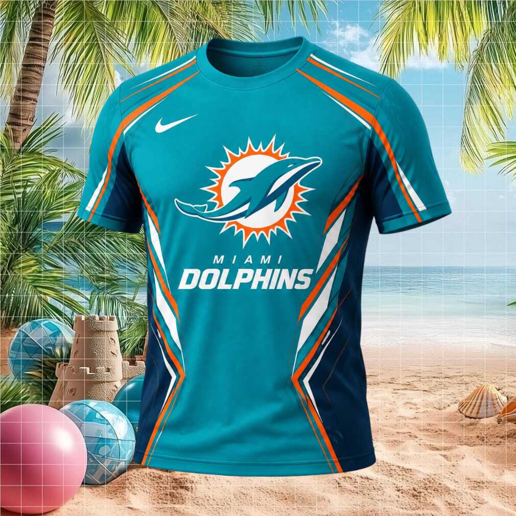 Miami Dolphins Football Team Logo Athletic Shirt