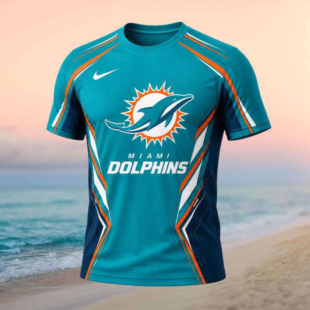 Miami Dolphins Football Team Logo Athletic Shirt