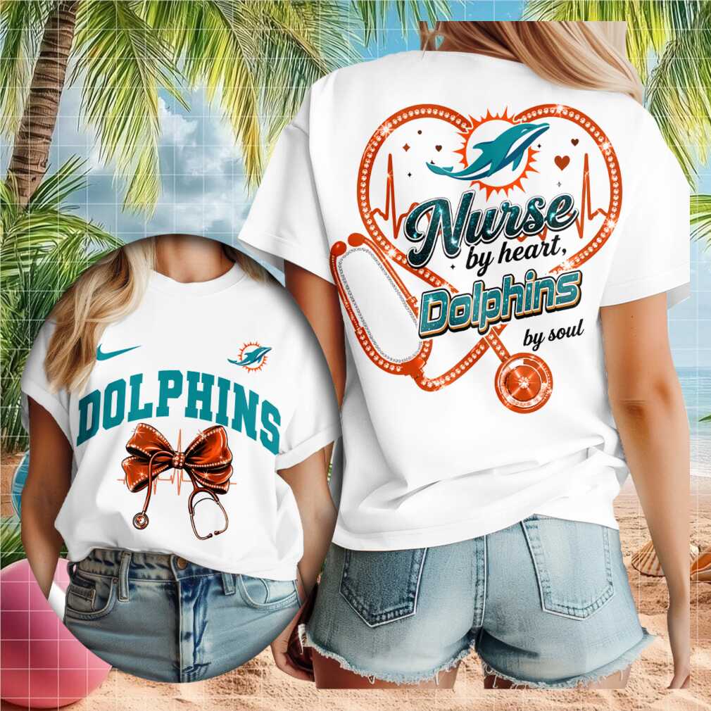 Miami Dolphins Nurse Heartbeat Stethoscope Shirt
