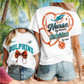 Miami Dolphins Nurse Heartbeat Stethoscope Shirt