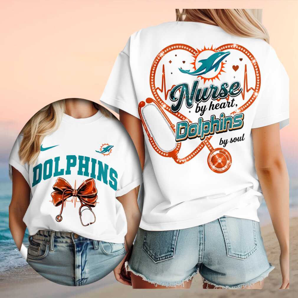 Miami Dolphins Nurse Heartbeat Stethoscope Shirt