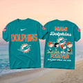 Miami Dolphins Peanuts Characters Forever Football Shirt - Limotees LLC