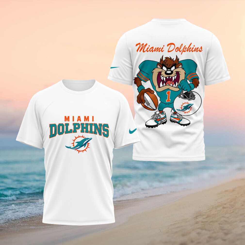 Miami Dolphins Taz Football Mascot T Shirt