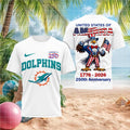 Miami Dolphins USA 250th Anniversary Patriotic Uncle Sam Eagle Shirt - Limotees LLC