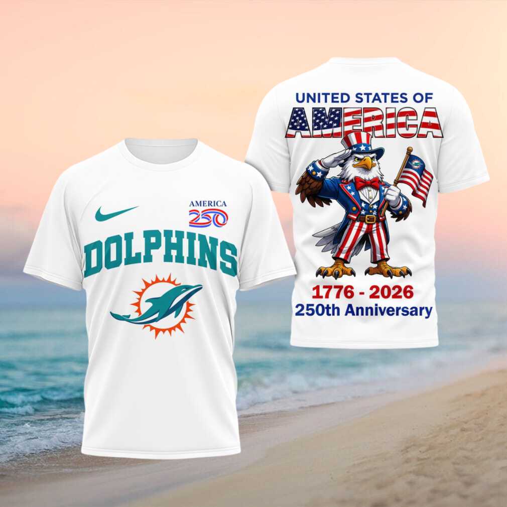 Miami Dolphins USA 250th Anniversary Patriotic Uncle Sam Eagle Shirt - Limotees LLC