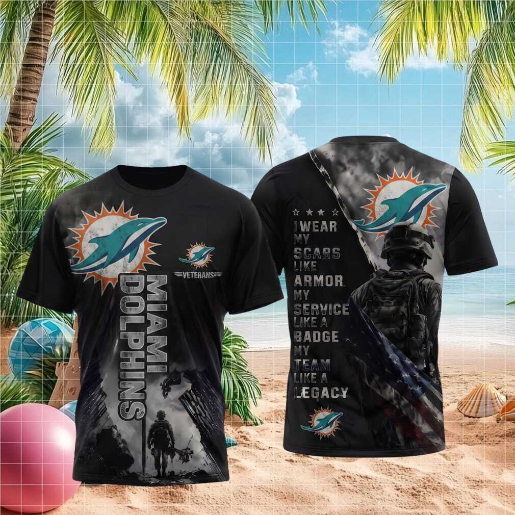 Miami Dolphins Veteran US Flag Military Hero Shirt - Limotees LLC