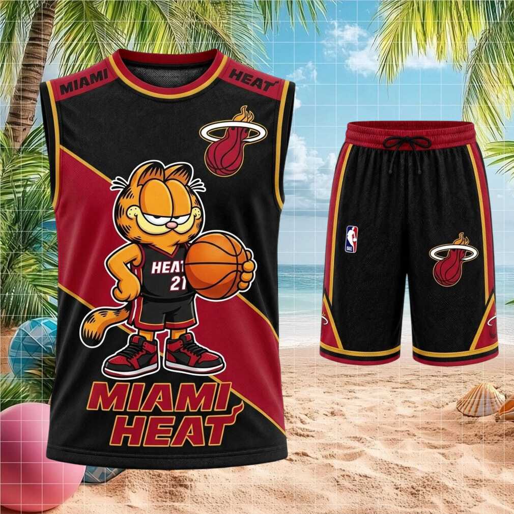 Miami Heat Garfield Basketball Shirt