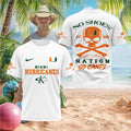 Miami Hurricanes No Shoes Nation Skull Shirt Kenny Chesney College Shirt