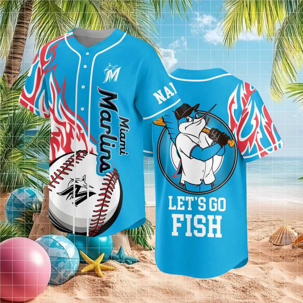 Miami Marlins Lets Go Fish Baseball Shirt