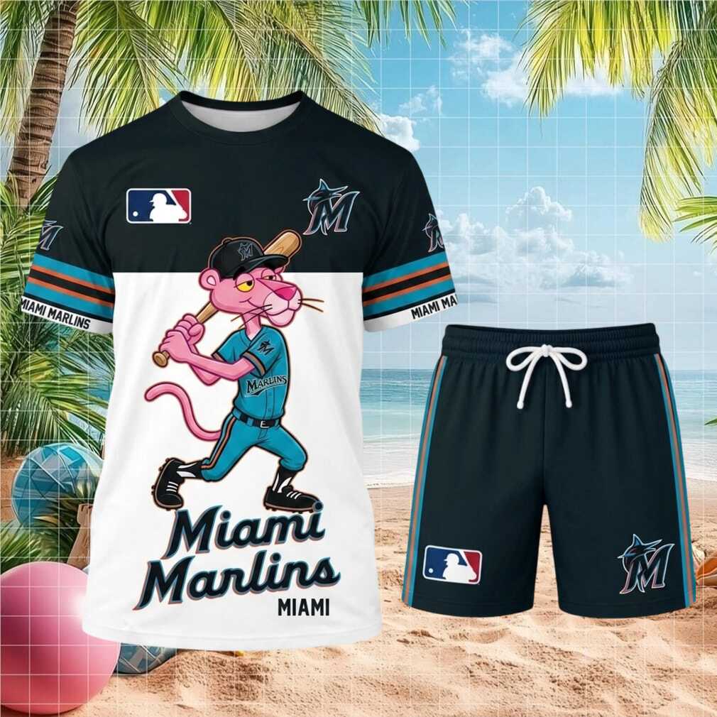 Miami Marlins Pink Panther Baseball Shirt