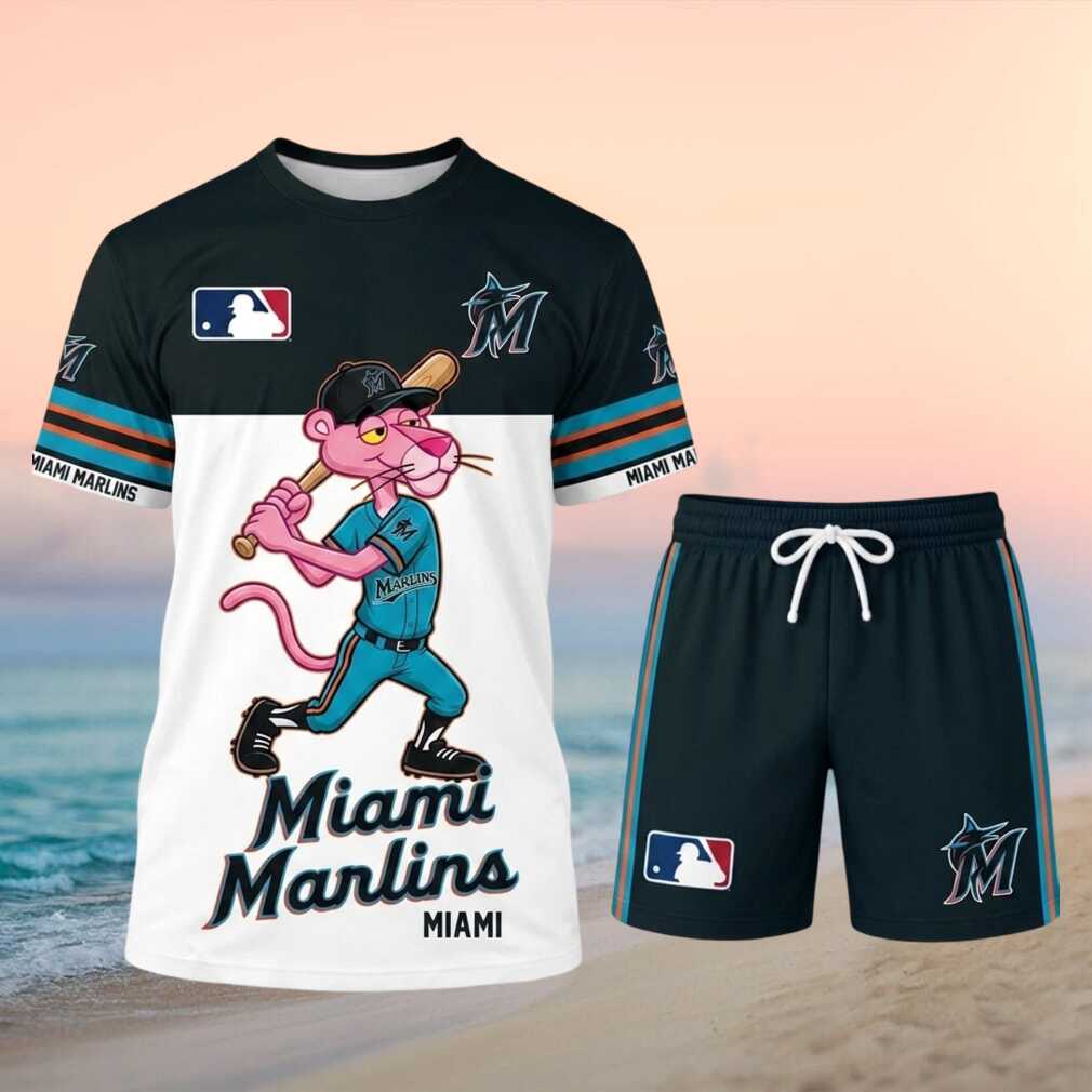 Miami Marlins Pink Panther Baseball Shirt