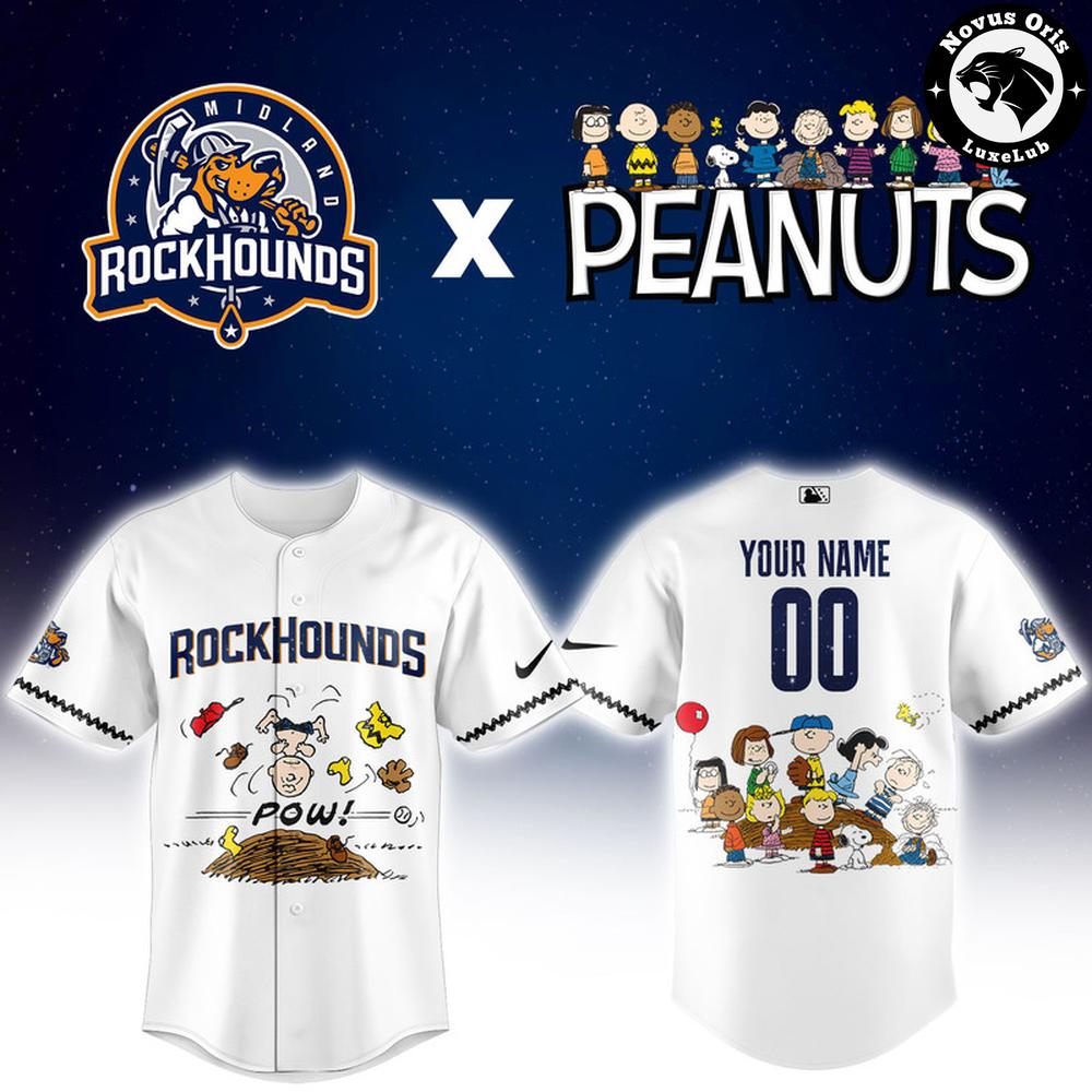 Midland RockHounds x Peanuts Night Limited Edition Baseball Jersey
