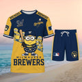 Milwaukee Brewers Minions Batter Baseball Shirt