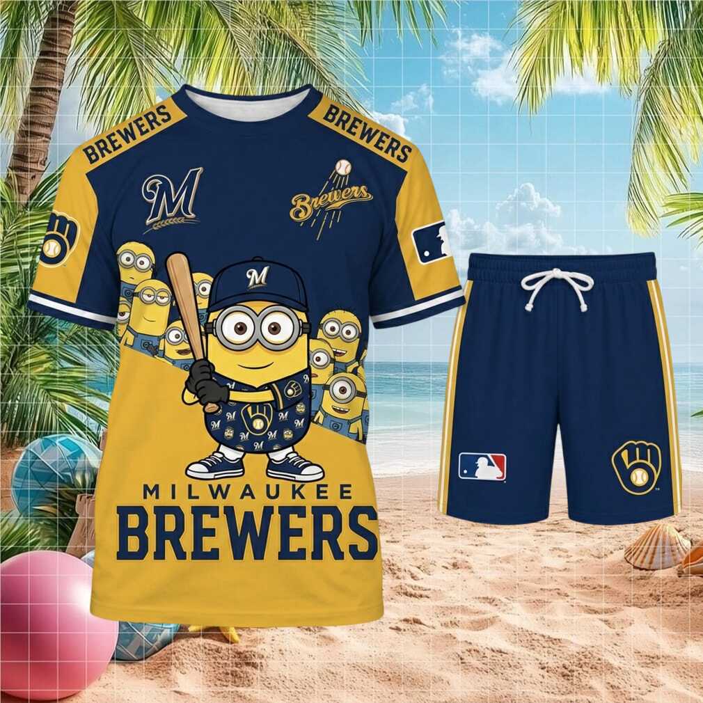 Milwaukee Brewers Minions Batter Baseball Shirt
