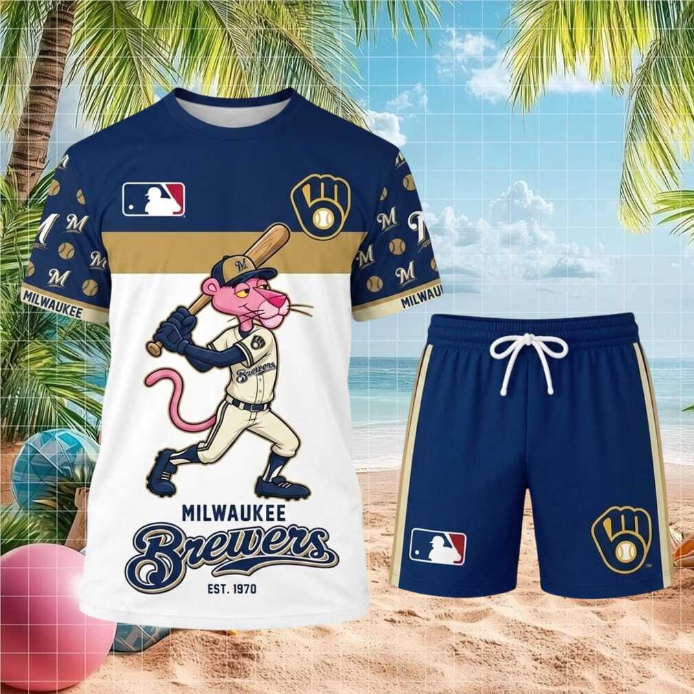 Milwaukee Brewers Pink Panther Baseball Shirt