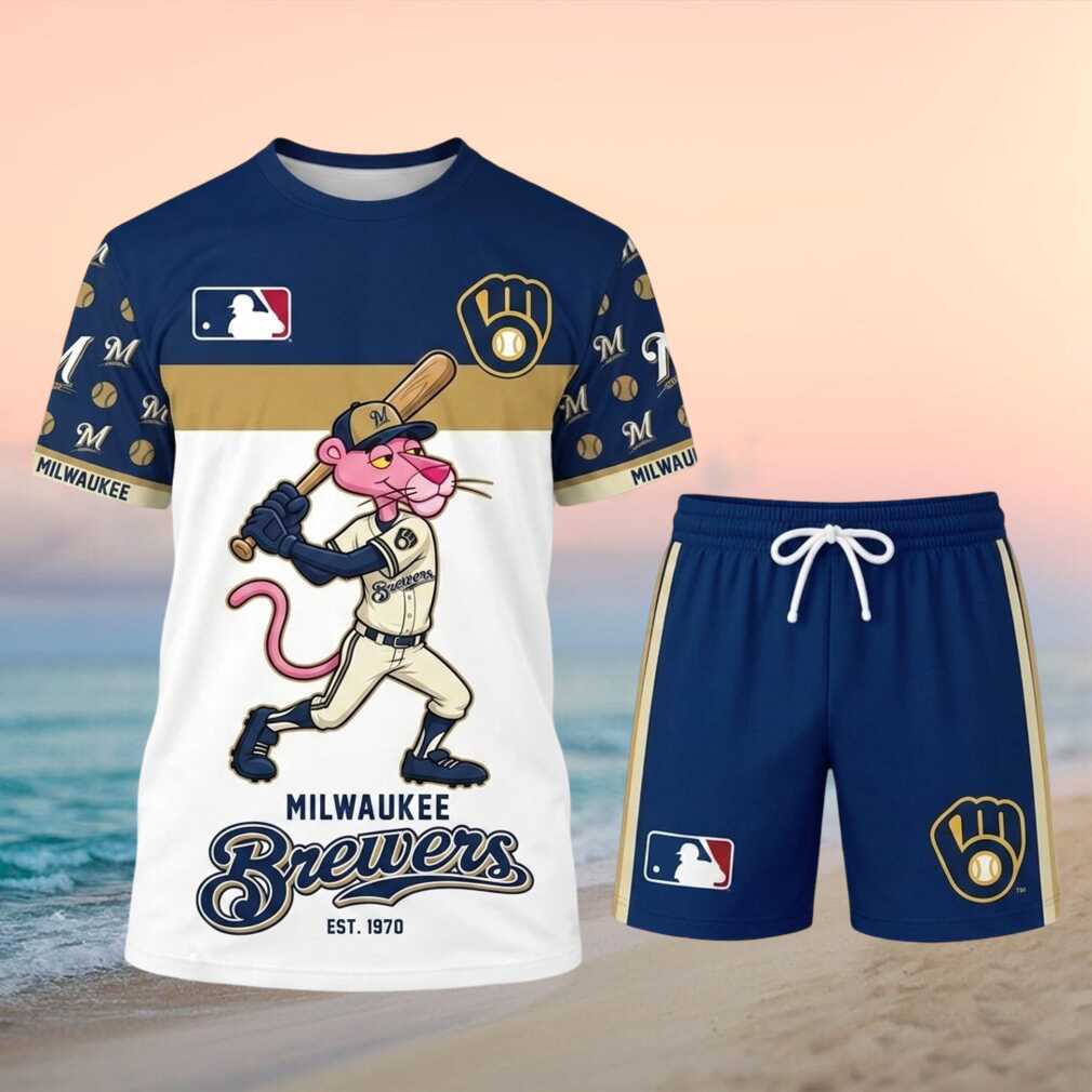 Milwaukee Brewers Pink Panther Baseball Shirt