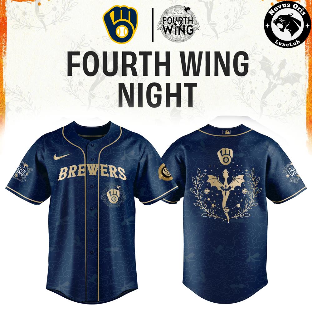Milwaukee Brewers x Fourth Wing Night Limited Edition Baseball Jersey