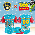 Milwaukee Brewers x Toy Story Night Woody Buzz Lightyear Custom Baseball Jersey