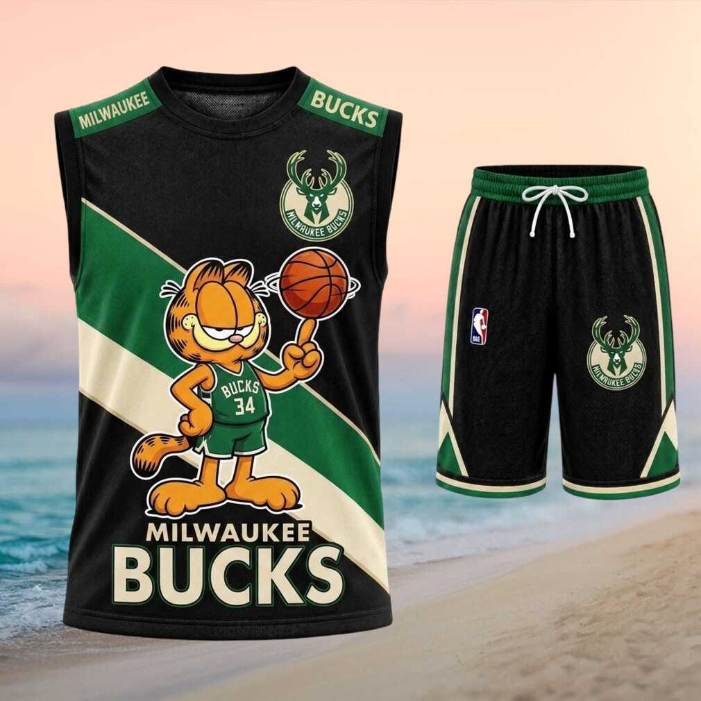Milwaukee Bucks Garfield Basketball Shirt