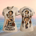 Minnesota Football Betty Boop Skull Sweet But Deadly Shirt