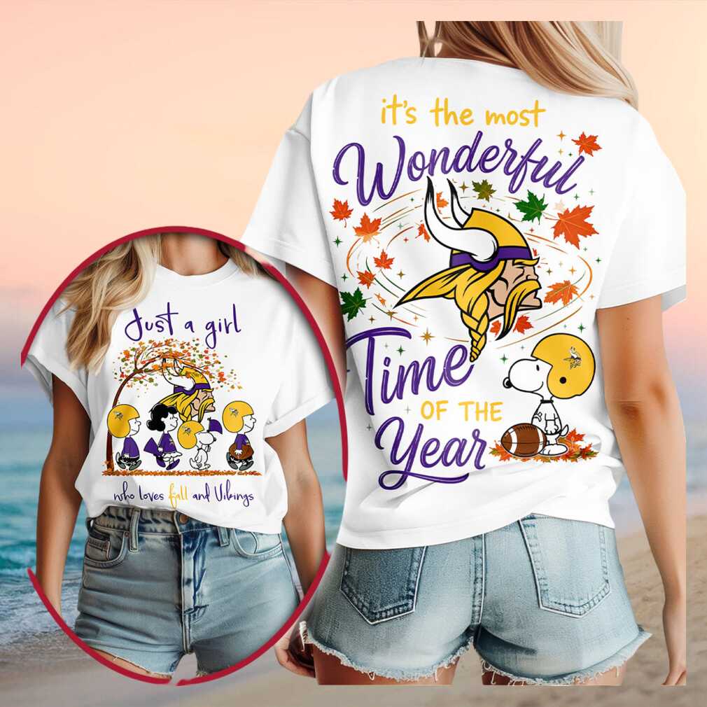 Minnesota Football Snoopy Fall Leaves Wonderful Shirt
