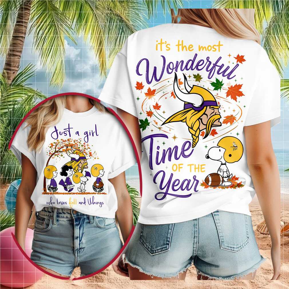 Minnesota Football Snoopy Fall Leaves Wonderful Shirt