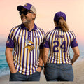 Minnesota Football Vikings Custom Name Number Vintage Striped Referee Game Day Fan Men Women Shirt