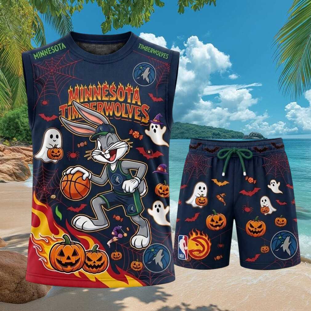 Minnesota Timberwolves Bugs Bunny Halloween Basketball Shirt