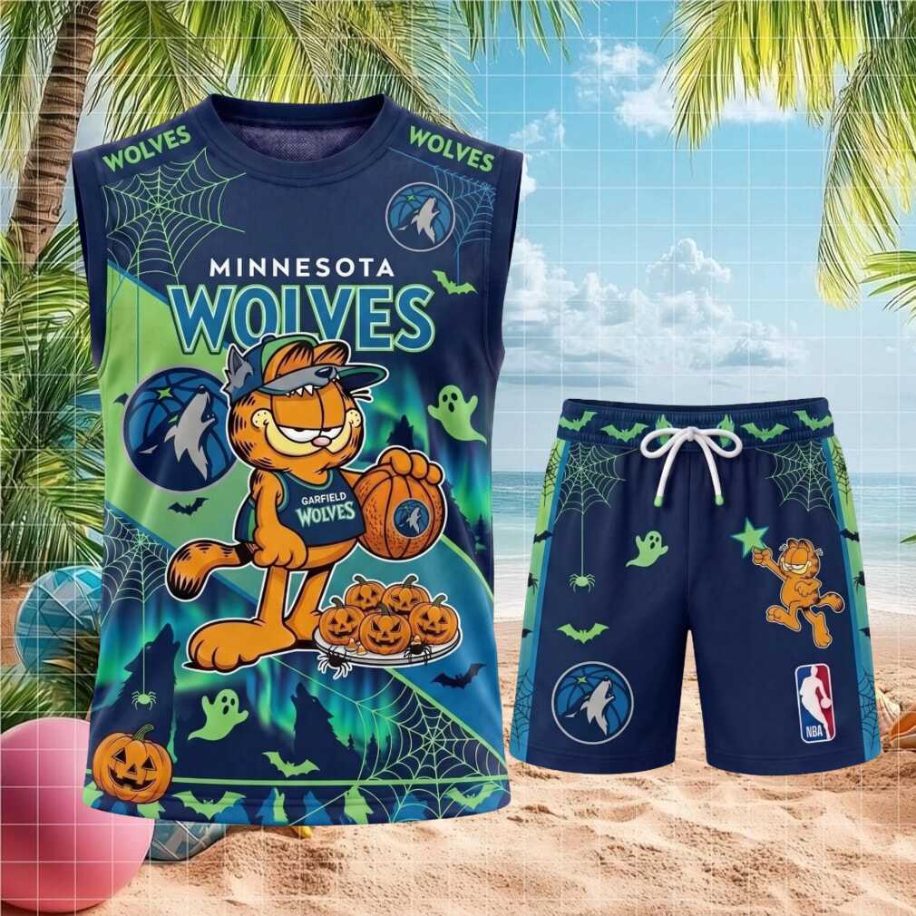 Minnesota Timberwolves Garfield Halloween Basketball Shirt
