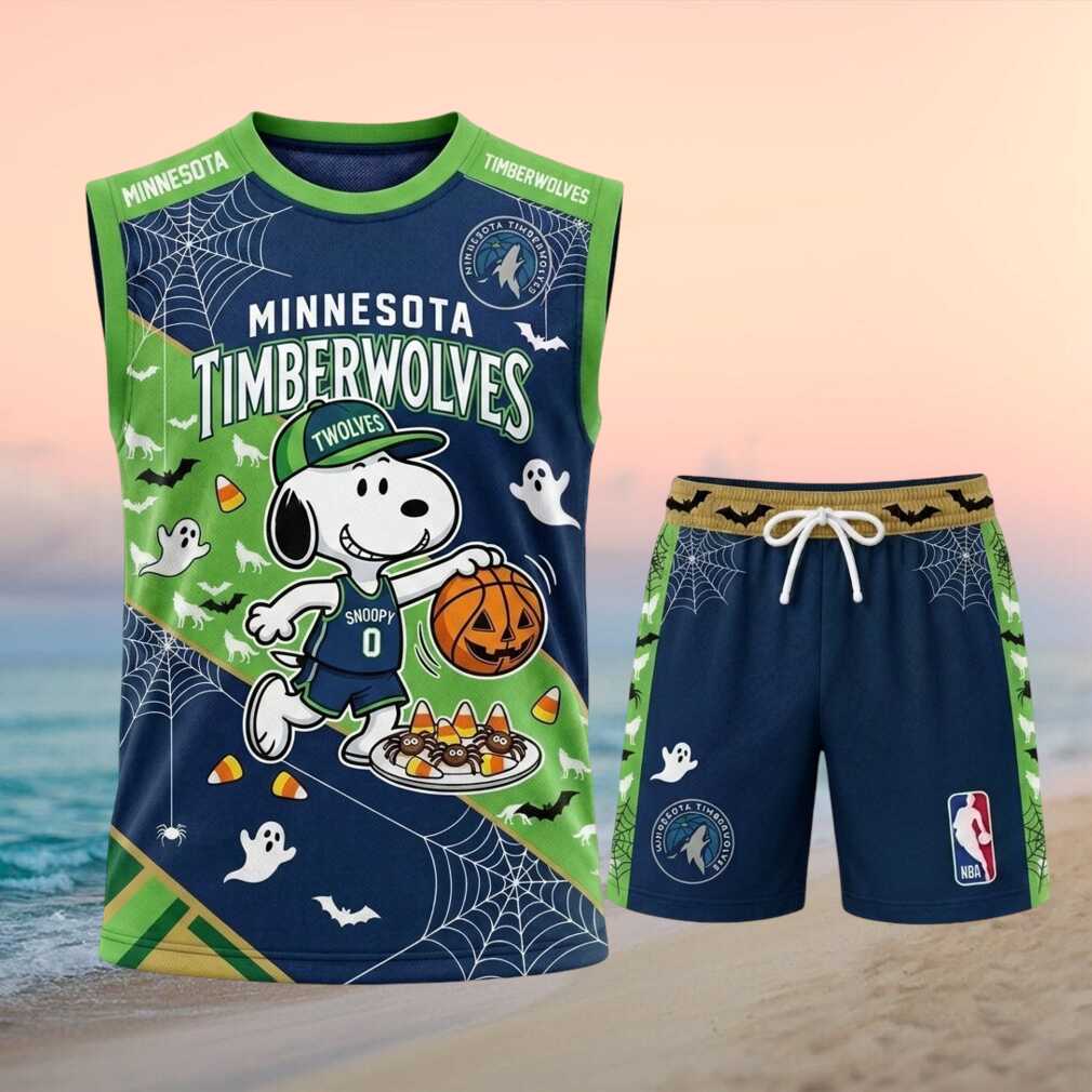 Minnesota Timberwolves Snoopy Halloween Basketball Shirt