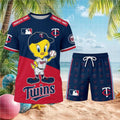 Minnesota Twins Tweety Bird Baseball Outfit Shorts Shirt