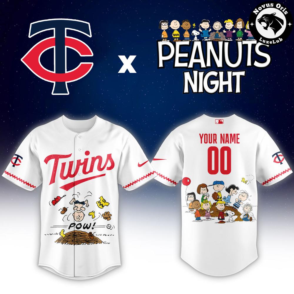 Minnesota Twins x Peanuts Night Limited Edition Baseball Jersey