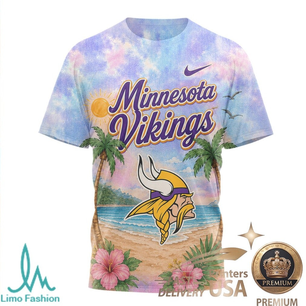 Minnesota Vikings Beach Parrot Tropical Summer T Shirt - Limotees LLC