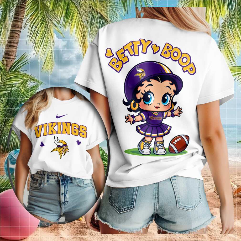 Minnesota Vikings Betty Boop Football Cheerleader Shirt