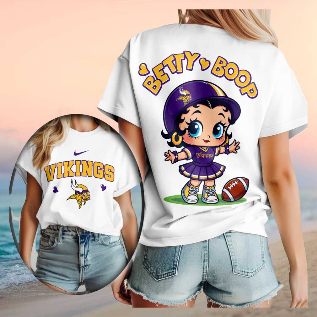 Minnesota Vikings Betty Boop Football Cheerleader Shirt
