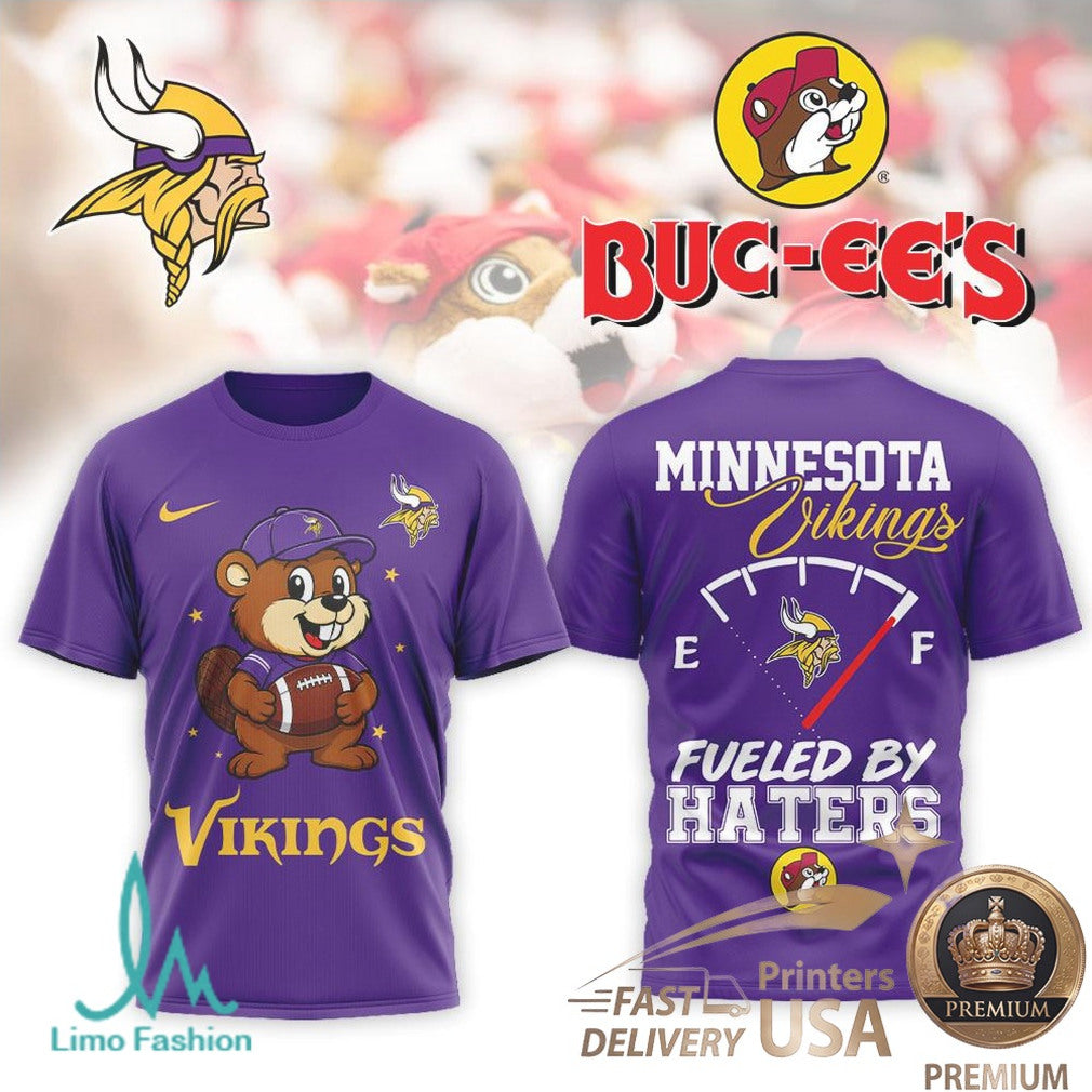 Minnesota Vikings Football Beaver Mascot Fueled By Haters T Shirt - Limotees LLC