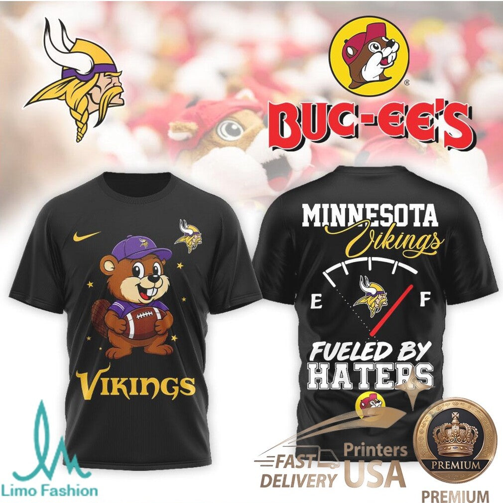 Minnesota Vikings Football Beaver Mascot Fueled By Haters T Shirt - Limotees LLC